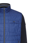Bugatti Fine Knitted Sleeves Full Zip Jacket, Blue