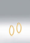 9 Carat Gold 20mm Creole Hoop Earrings, Gold