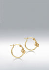 9 Carat Gold Double Knot Earrings, Gold