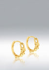 9 Carat Gold Curb Huggie Earrings, Gold