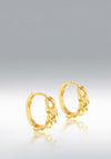 9 Carat Gold Curb Huggie Earrings, Gold