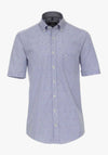Casa Moda Short Sleeve Striped Print Shirt, Blue