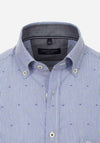 Casa Moda Short Sleeve Striped Print Shirt, Blue