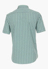 Casa Moda Short Sleeve Small Geometric Print Shirt, Turquoise Green