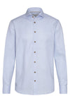 Bugatti Easy Care Cotton Geo Print Shirt, Blue