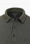 Casa Moda Birdseye Print Polo Shirt, Olive