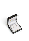 9 Carat Gold CZ Teardrop Earrings, Silver