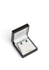 9 Carat Gold Synth Emerald Earrings, Gold