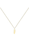 9 Carat Gold Feather Charm Necklace, Gold