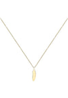 9 Carat Gold Feather Charm Necklace, Gold