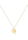 9 Carat Gold Heart and Padlock Charm Necklace, Gold