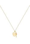 9 Carat Gold Heart and Padlock Charm Necklace, Gold