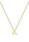 9 Carat Gold Initial A Necklace, Gold