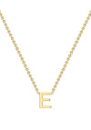 9 Carat Gold Initial E Necklace, Gold