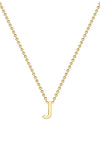 9 Carat Gold Initial J Necklace, Gold
