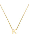9 Carat Gold Initial K Necklace, Gold
