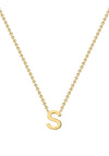 9 Carat Gold Initial S Necklace, Gold