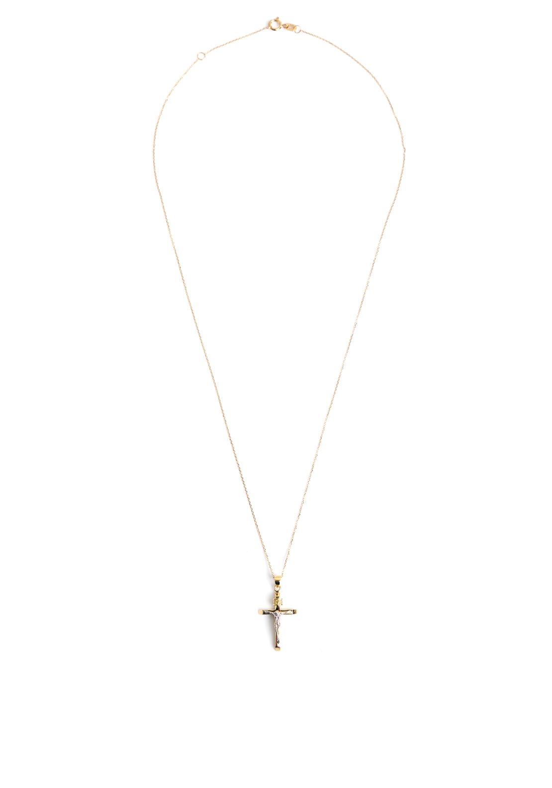 9 Carat Gold Crucifix Necklace, Gold