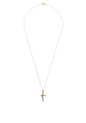 9 Carat Gold Crucifix Necklace, Gold