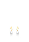 9 Carat Gold Pearl Drop Stud Earrings, Gold