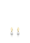 9 Carat Gold Pearl Drop Stud Earrings, Gold