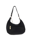 Zen Collection Ribbed Shoulder Bag, Black