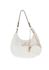 Zen Collection Ribbed Shoulder Bag, White