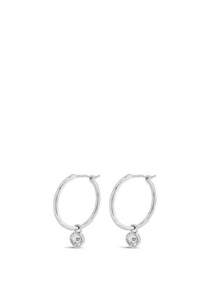 Absolute CZ Hoops, Silver