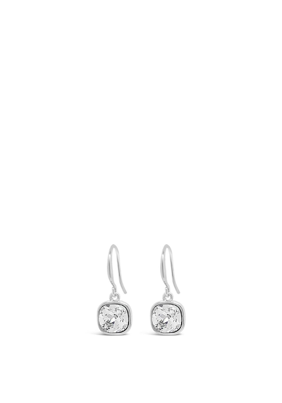Absolute Diamante Hook Earrings, Silver