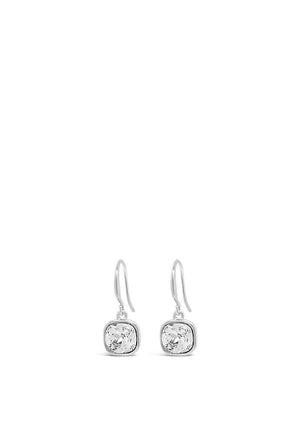 Absolute Diamante Hook Earrings, Silver