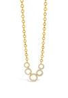 Absolute Interlocking Diamante Circles Necklace, Gold