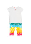 Agatha Ruiz De La Prada Girl Tee and Legging Set, White Multi