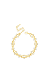 Absolute Interlocking Pearl & Diamante Bracelet, Gold