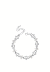 Absolute Interlocking Pearl & Diamante Bracelet, Silver
