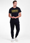 Barbour International Essential Large Logo T-Shirt, Black & Yellow