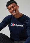 Berghaus Big Logo Long Sleeve T-Shirt, Dark Blue
