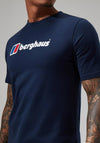 Berghaus Organic Big Classic Logo T-Shirt, Dark Blue