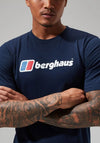 Berghaus Organic Big Classic Logo T-Shirt, Dark Blue