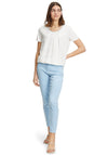 Betty Barclay Metallic Neckline Top, White