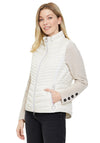 Betty Barclay Quilted Short Gilet, Light Almond