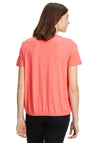 Betty Barclay Metallic Neckline Top, Coral