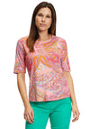 Betty Barclay Paisley Print T-Shirt, Pink
