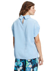 Betty Barclay Cowl Collar Oversize Top, Light Blue