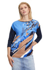 Betty Barclay Abstract Print Top, Azure Blue Multi