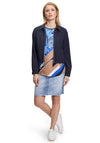 Betty Barclay Abstract Print Top, Azure Blue Multi