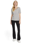 Betty Barclay Striped T-Shirt, Black & Cream