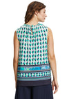 Betty Barclay Pleated Neck Print Top, Multi
