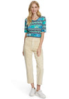 Betty Barclay Ribbed Panel Print T-Shirt, Multi