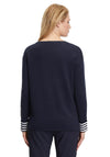 Betty Barclay Letter Knit Sweater, Navy & White