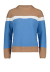 Betty Barclay Block Knit Sweater, Blue & Tan